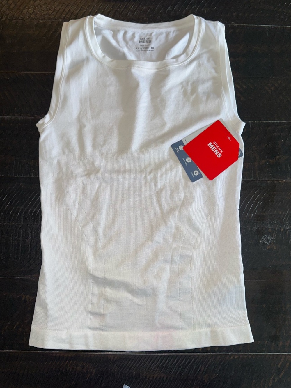 NWT Men's Spanx Ultra Sculpt Seamless White Tank ~ XXL
